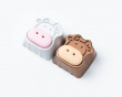Cute Cow Silicone Aluminum Alloy Artisan Keycap - Brown