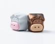 Cute Cow Silicone Aluminum Alloy Artisan Keycap - Brown