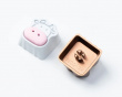 Cute Cow Silicone Aluminum Alloy Artisan Keycap - Brown