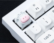 Cute Cow Silicone Aluminum Alloy Artisan Keycap - White