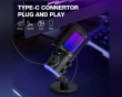 Ampligame AM6 Condenser Microphone with RGB - Black
