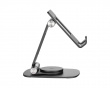 Foldable Aluminum Table and Phone Stand - Black