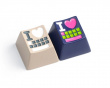 Love Zinc Alloy OEM Artisan Keycap - Dark Purple