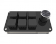 6-Key RGB Mini Mechanical Keypad with Knob - Black