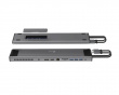 Dual-Monitor USB-C Docking Station M.2 nvme with 9 ports - Grey