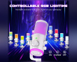 Ampligame AM6 Condenser Microphone with RGB - White