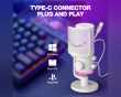 Ampligame AM6 Condenser Microphone with RGB - White