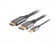 HDMI to DisplayPort Cable 4K Black - 1m