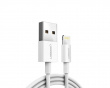 Nickel Plating ABS Shell USB-A to Lightning Cable 2m - White