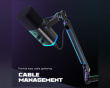 TAM8 Dynamic Gaming Microphone and Boom Arm - Black
