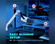 TAM8 Dynamic Gaming Microphone and Boom Arm - White