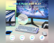 AmpliGame GK1W ANSI Keyboard - White