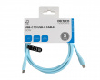 USB-C Charging Cable 60W Silicone - Turquoise - 1,5m