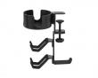 Holder for Drinks, Headphones and Controllers - Black