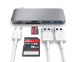 3-in-1 USB-C Pass Through USB Hub - Space Gray