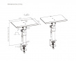 Adjustable Clamp-On Speaker Stand - Black