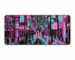 Retro Tokyo Pink and Teal XXL Mousepad