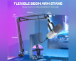 AM8T USB/XLR Dynamic Microphone and Boom Arm - White