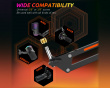 RGB Metal Microphone Boom Arm - Black