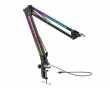 RGB Metal Microphone Boom Arm - Black