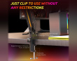 RGB Metal Microphone Boom Arm - Black