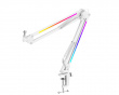 RGB Metal Microphone Boom Arm - White