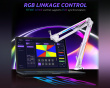 RGB Metal Microphone Boom Arm - White