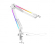 RGB Metal Microphone Boom Arm - White