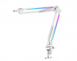 RGB Metal Microphone Boom Arm - White