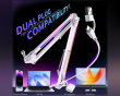 RGB Metal Microphone Boom Arm - White
