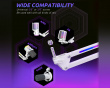 RGB Metal Microphone Boom Arm - White