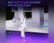 RGB Metal Microphone Boom Arm - White