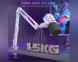 RGB Metal Microphone Boom Arm - White