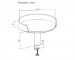 Table-Mounted Cat Bed Large - White