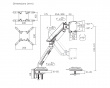 Titan Heavy-Duty Monitor Arm with RGB 24″-57″ - Grey