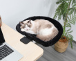 Foldable Table-Mounted Cat Bed - Black