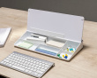 Glass Desktop Whiteboard with Stand 40 cm - White