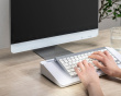 Glass Desktop Whiteboard with Stand 40 cm - White