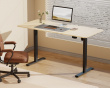 Height Adjustable Standing Desk (1600X700) - Black /Oak table top
