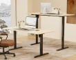 Height Adjustable Standing Desk (1600X700) - Black /Oak table top