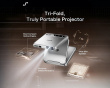 ZIP Tri-Fold Portable Mini Projector - Silver