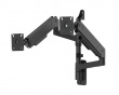 Heavy-Duty Wall Mount for 2 Monitors - Black
