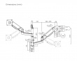 Heavy-Duty Wall Mount for 2 Monitors - Black