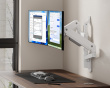 Heavy-Duty Wall Mount for 2 Monitors - White