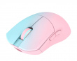 Huan Stainless Magnesium Alloy Wireless Gaming Mouse - Blue/Pink