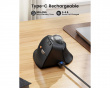 EM05 NL Vertical Wireless Trackball Mouse - Black/Gray