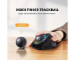 EM03 Wireless RGB Trackball Mouse - Black