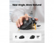 EM01 NL Wireless Ergonomic Trackball Mouse Black/Gray Ball - Black