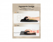 MP50 Ergonomic Mouse Pad with Wrist Rest Lycra - Black