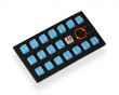 18-Key Rubber Double-shot Backlit Keycap Set - Neon Blue